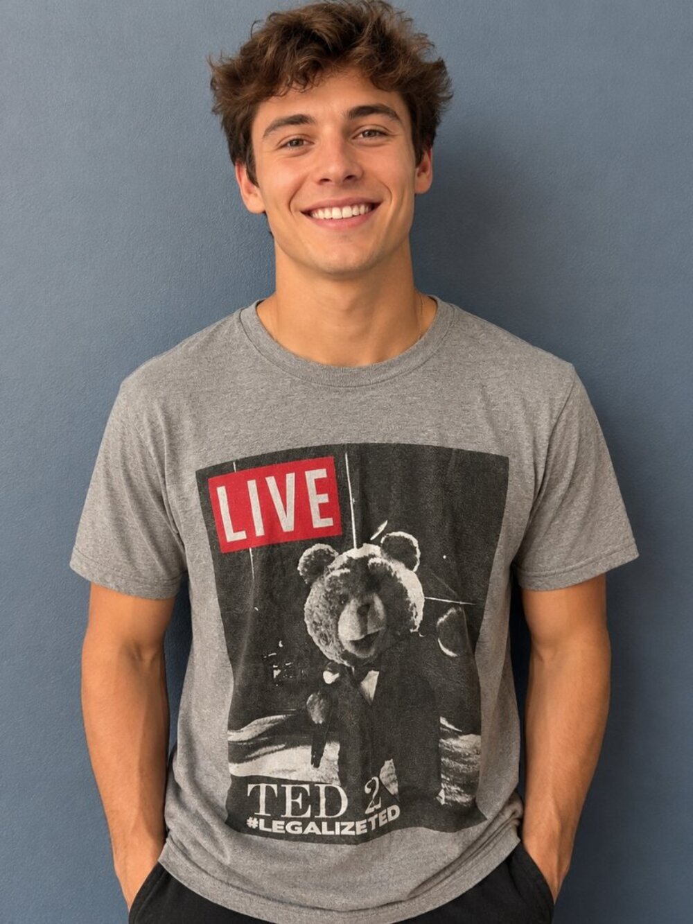 TED "the movie"  mens  tshirt (large)
